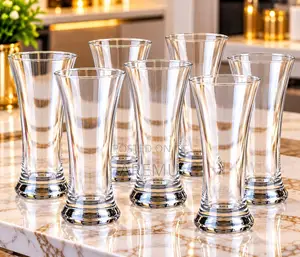 Deli Glass 6-Piece Luxury Flared Drinking Glass Set at for 6pcs