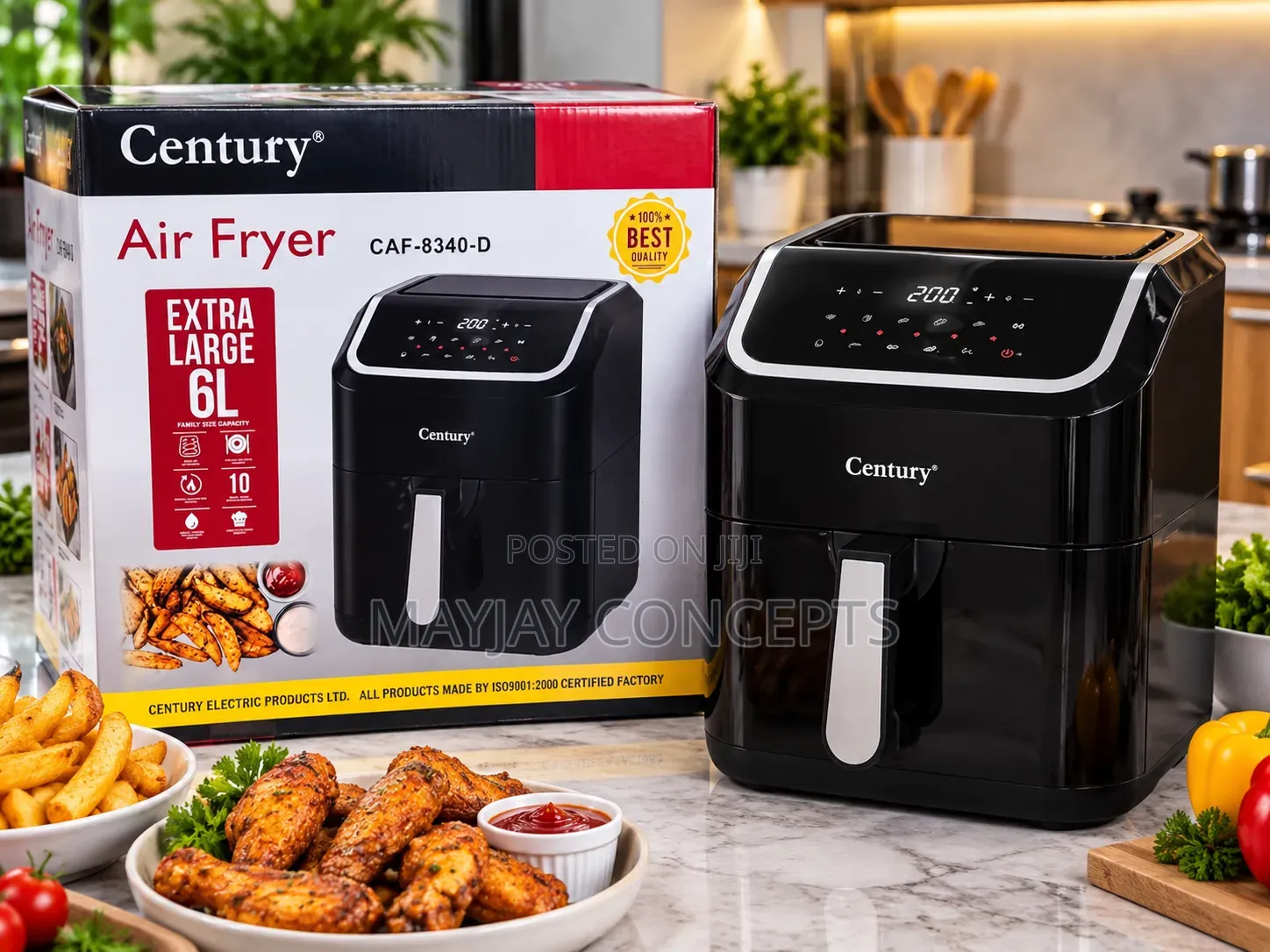 Century 6litres Airfryer With Digital Touch Screen-Fry Grill