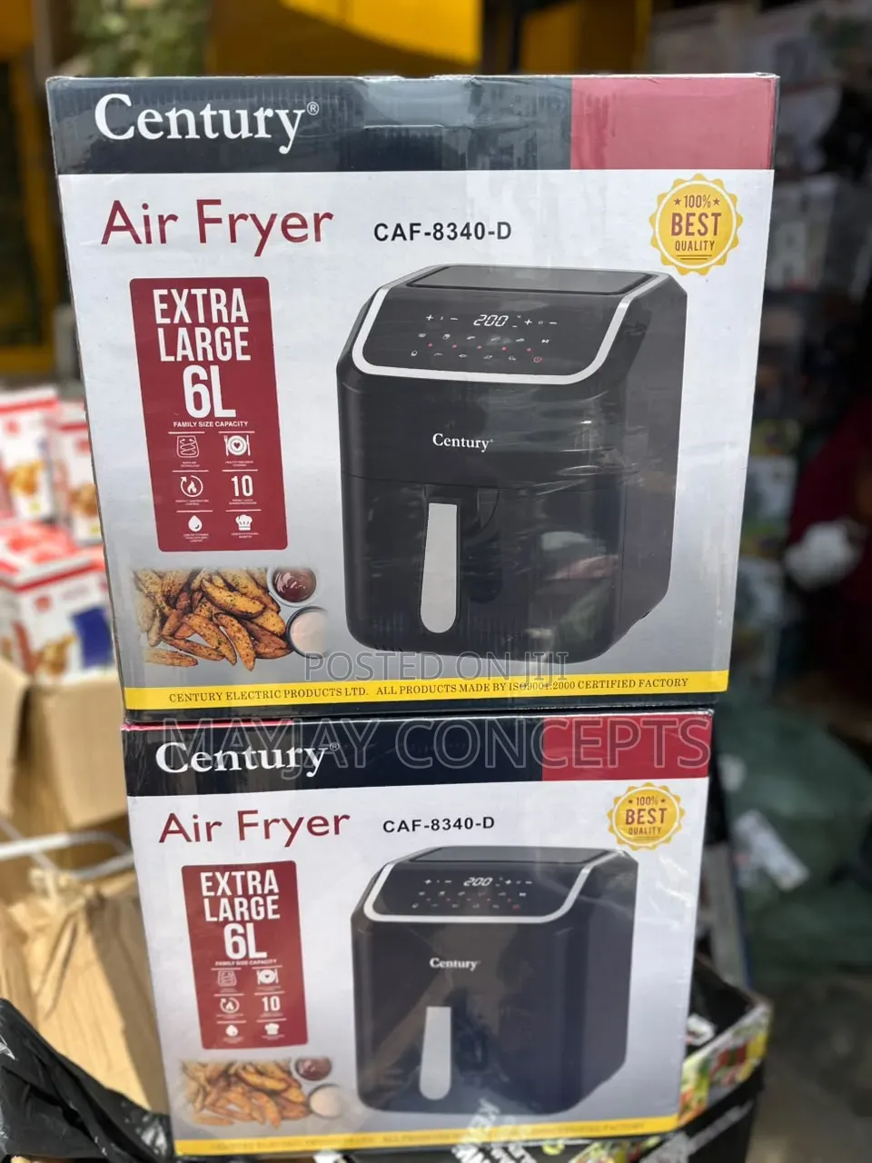 Century 6litres Airfryer With Digital Touch Screen-Fry Grill