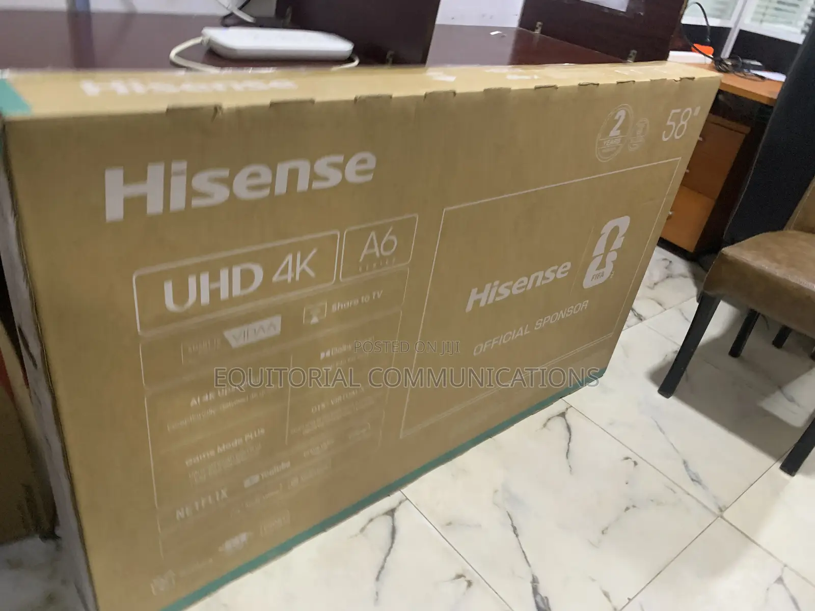 Hisense 58-Inch 4K TV for Clear and Detailed Viewing