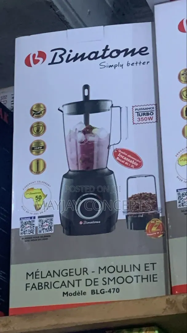 Binatone 350W Turbo Blender and Grinder With 1.5L Jug for Home Use