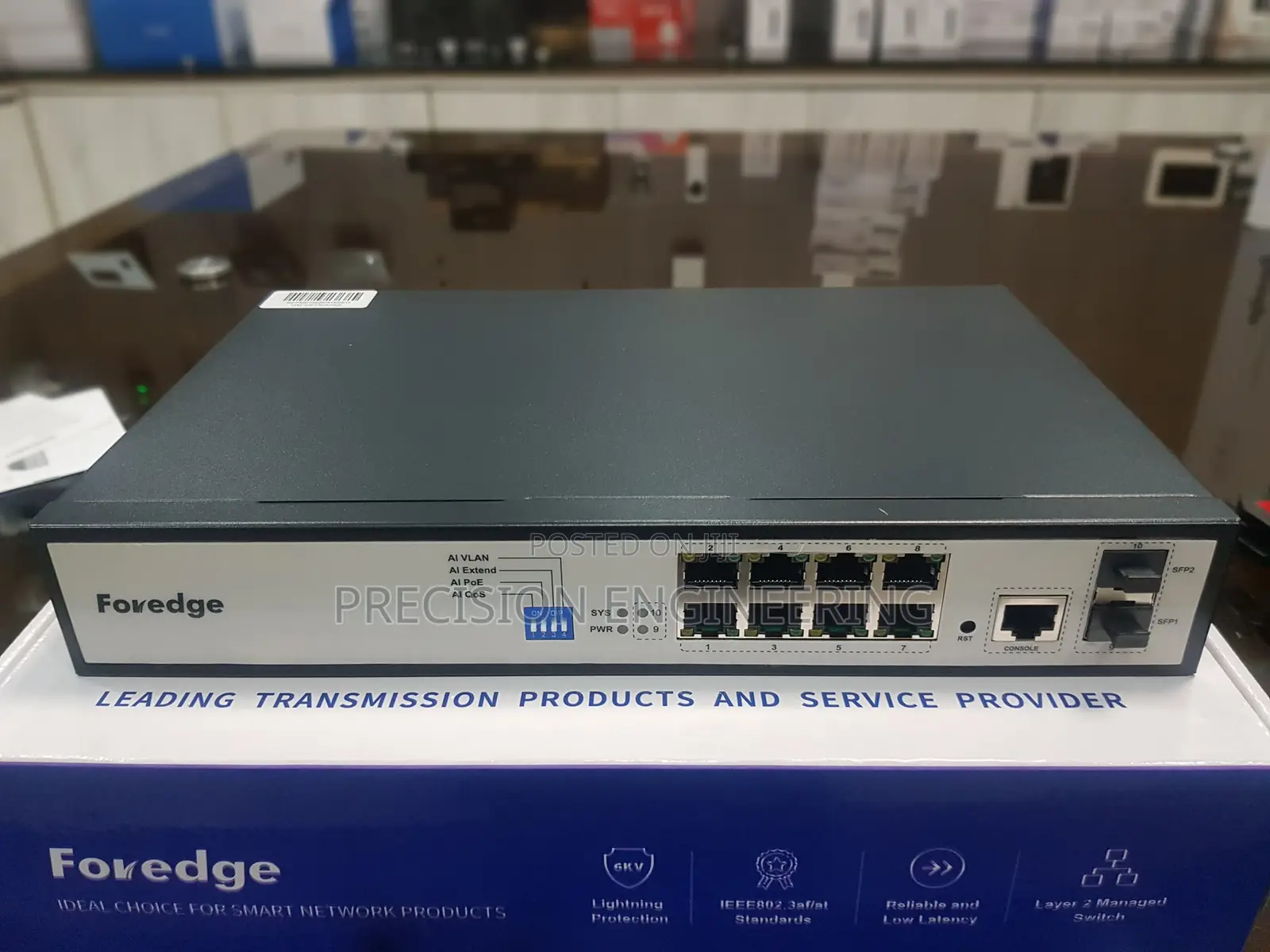 Foredge PS2010G 8-Port Gigabit L2 Managed PoE Switch + 2 SFP Ports