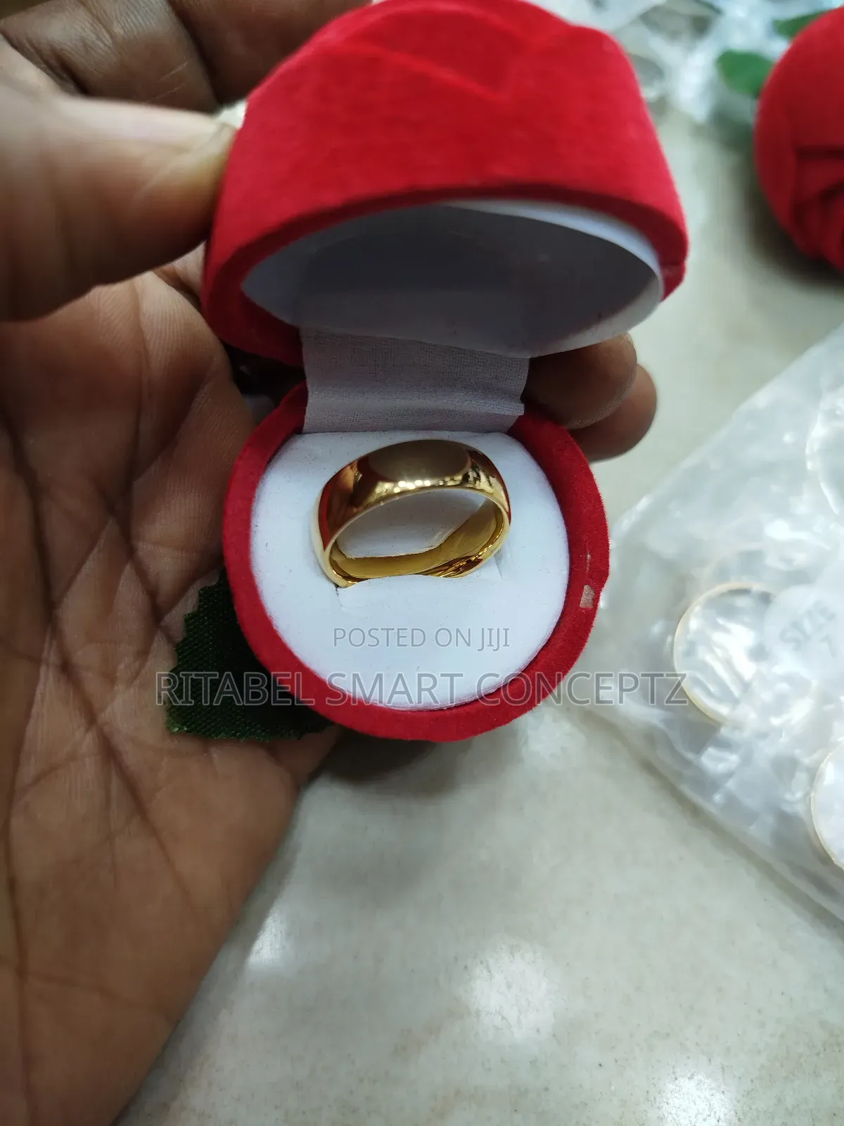 Couple Gold Plated Stainless Rings