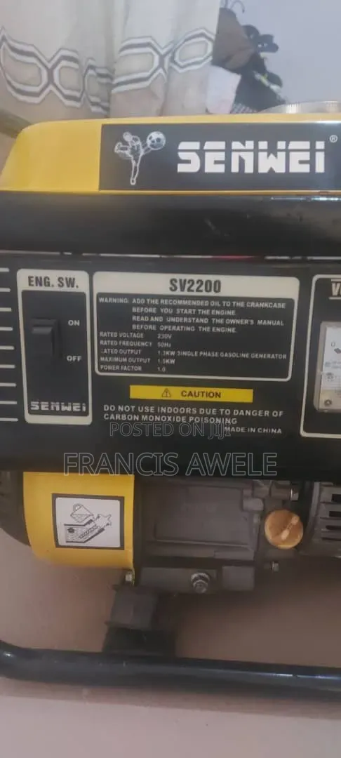 Brand New Senwei SV2200 Petrol Generator