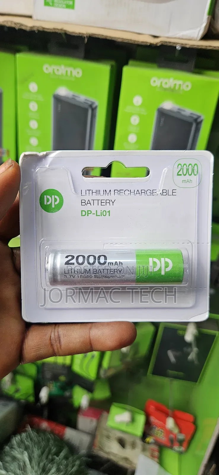 Dp 2000mah Lithium Battery 3.7v 18650