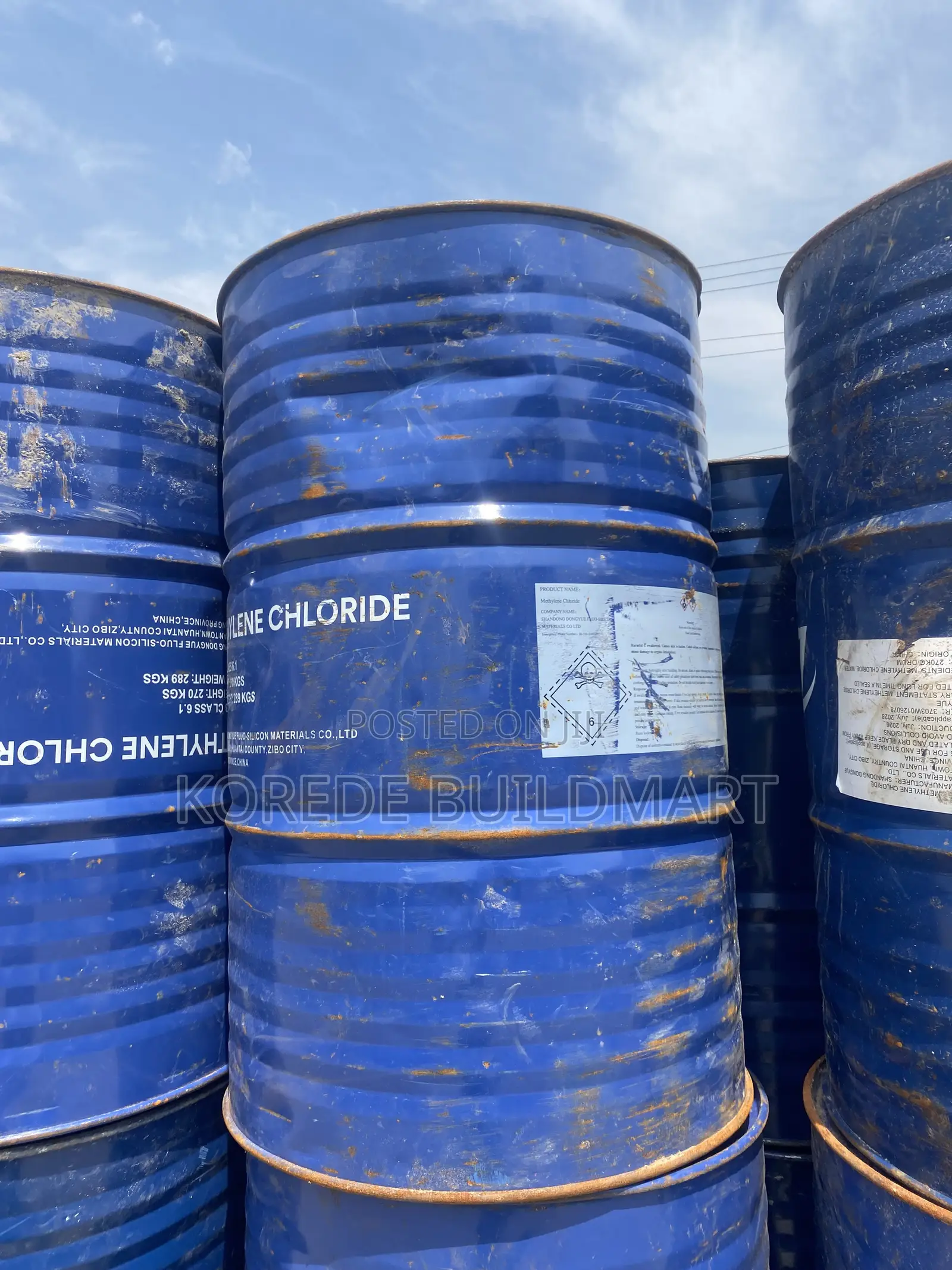 Heavy-Duty Blue Steel Storage Drum Container