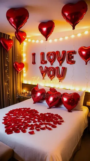I Love You Romantic Foil Balloon Decoration
