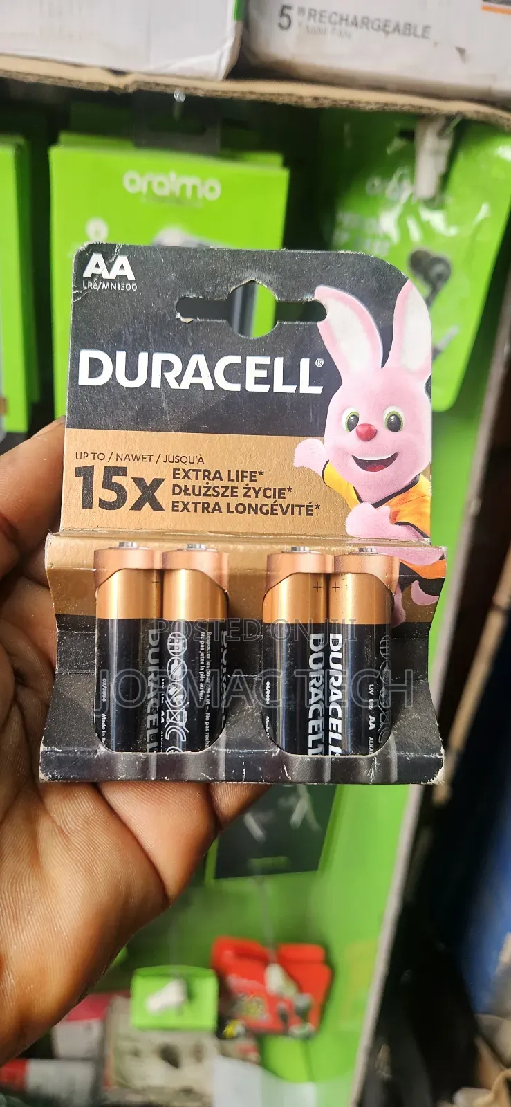 Original DURACELL Alkaline Battery AA R6 1.5v