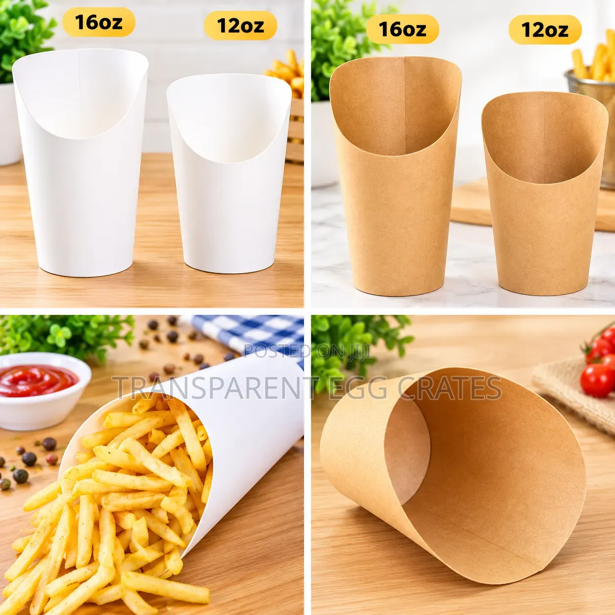 Disposable French Fry Scoop Cup. [1]