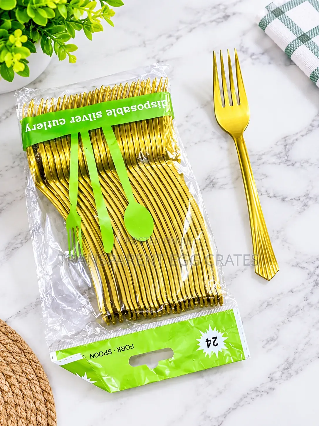 Gold Plastic Spoons