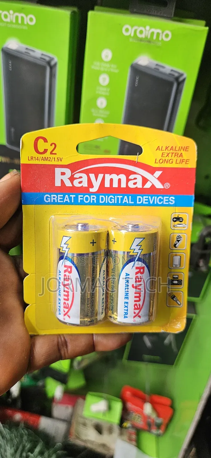 C2 Size R14 Raymax Alkaline Batteries