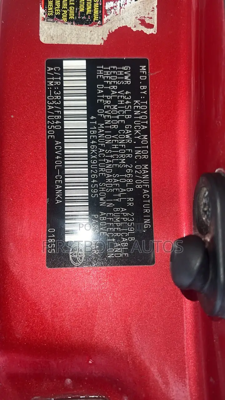 Toyota Camry 2008 Red