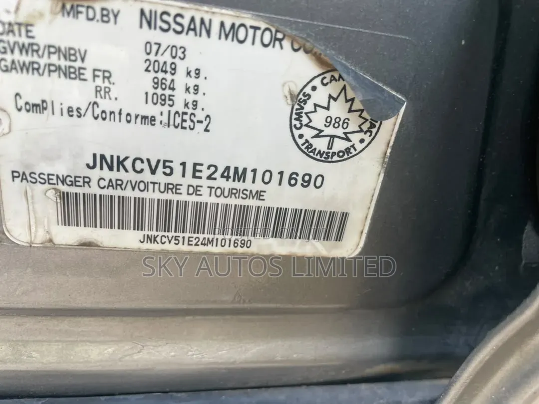 Infiniti G35 Base Sedan 2004 Gray