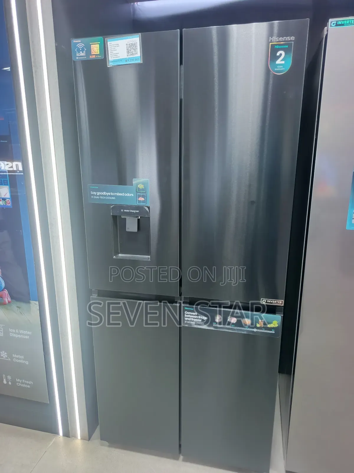 Hisense 482Litres 4 Door Refrigerator REF61WCB-RQ