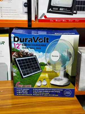 Duravolt 12-Inch Rechargeable Fan (3-in-1)