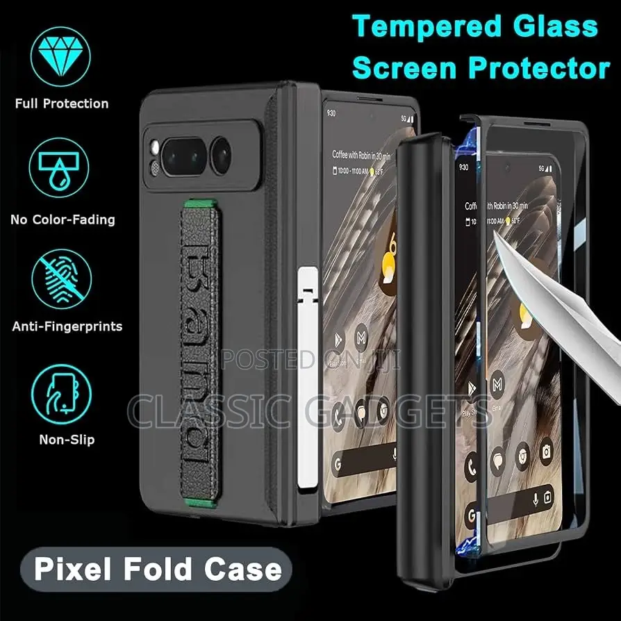 Shockproof Case With Strap & Screen Protector for Google Pixel Fold