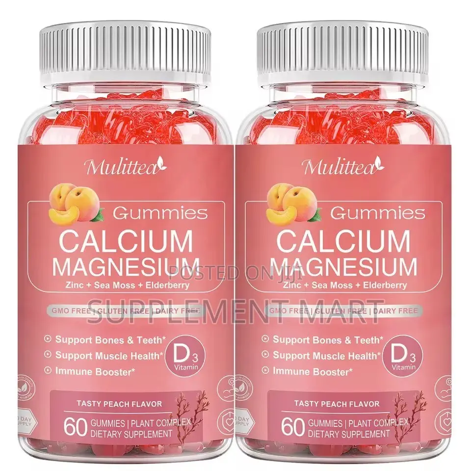 Calcium Magnesium Gummies With Zinc, Vit D3, Sea Moss & Elderberry