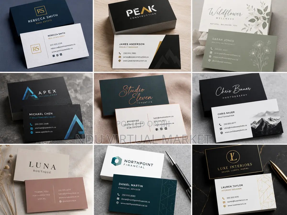 One-Sided Business Cards – Pack of 100 – Nsukka