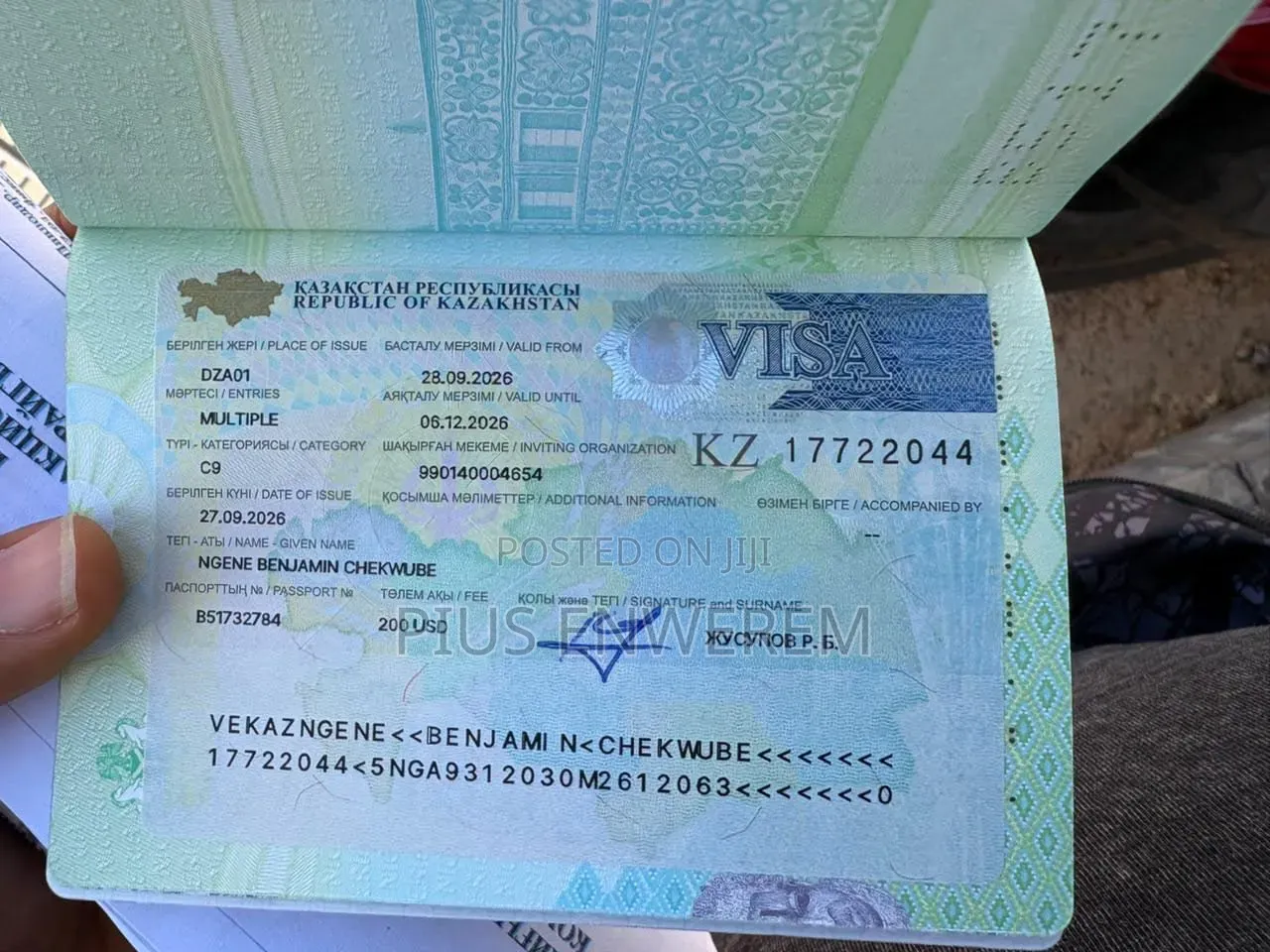 Kazakhstan Business Visa (100%)