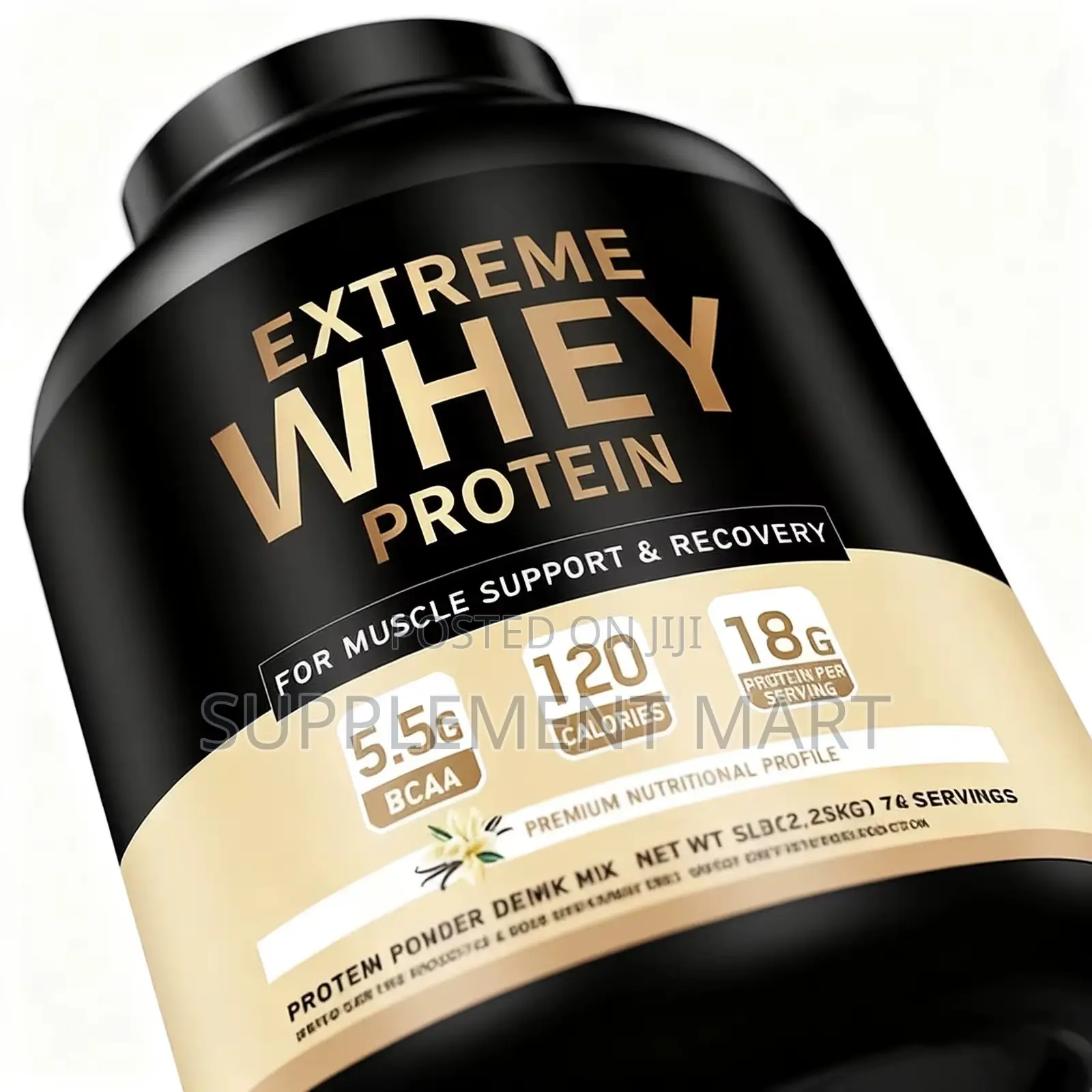 Whey Protein Powder 2.23kg Vanilla & Double Rich Chocolate Flavor