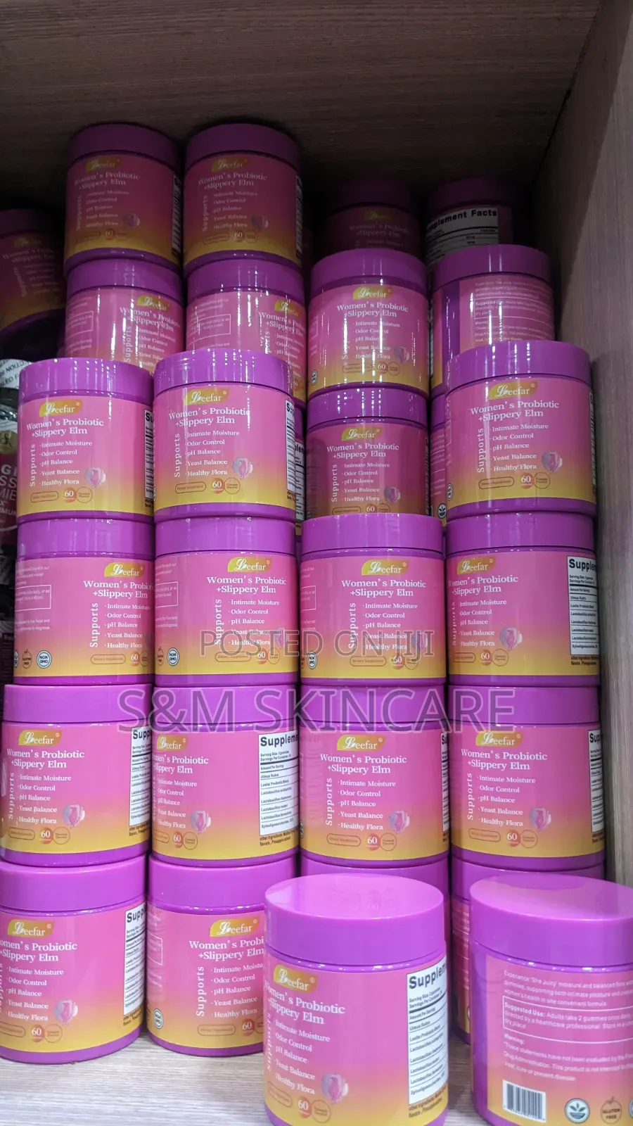 Leefar Women's Probiotic + Slippery Elm Gummies – 60 Gummies