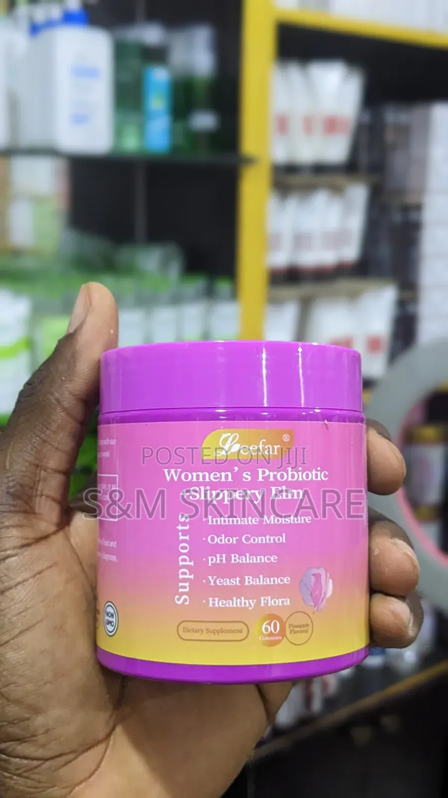 Leefar Women's Probiotic + Slippery Elm Gummies – 60 Gummies