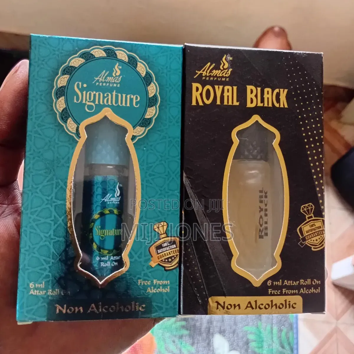 Almas Perfume 6ml Attar Roll On: Signature OR Royal Black*