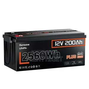 HumsiENK 250A BMS 12V 200Ah LiFePO4 Battery Off-Grid Solar