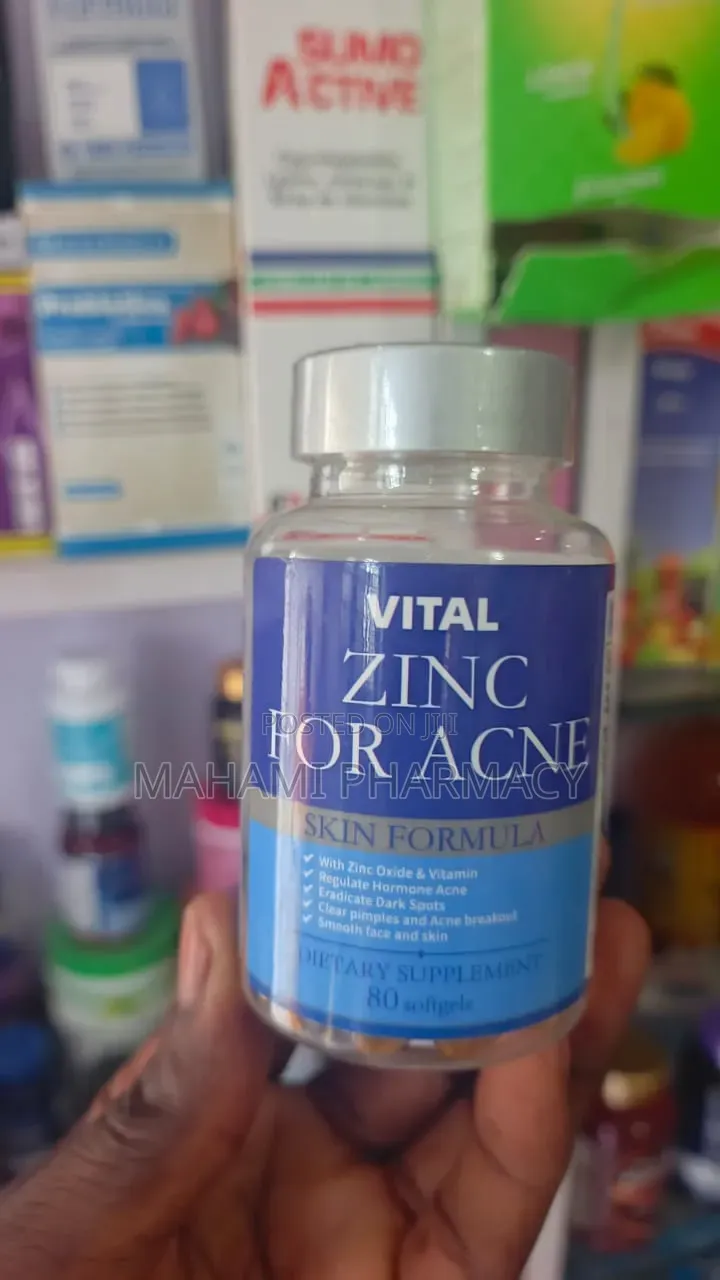 Vital Zinc for Acne Skin Formula – 80 Softgels