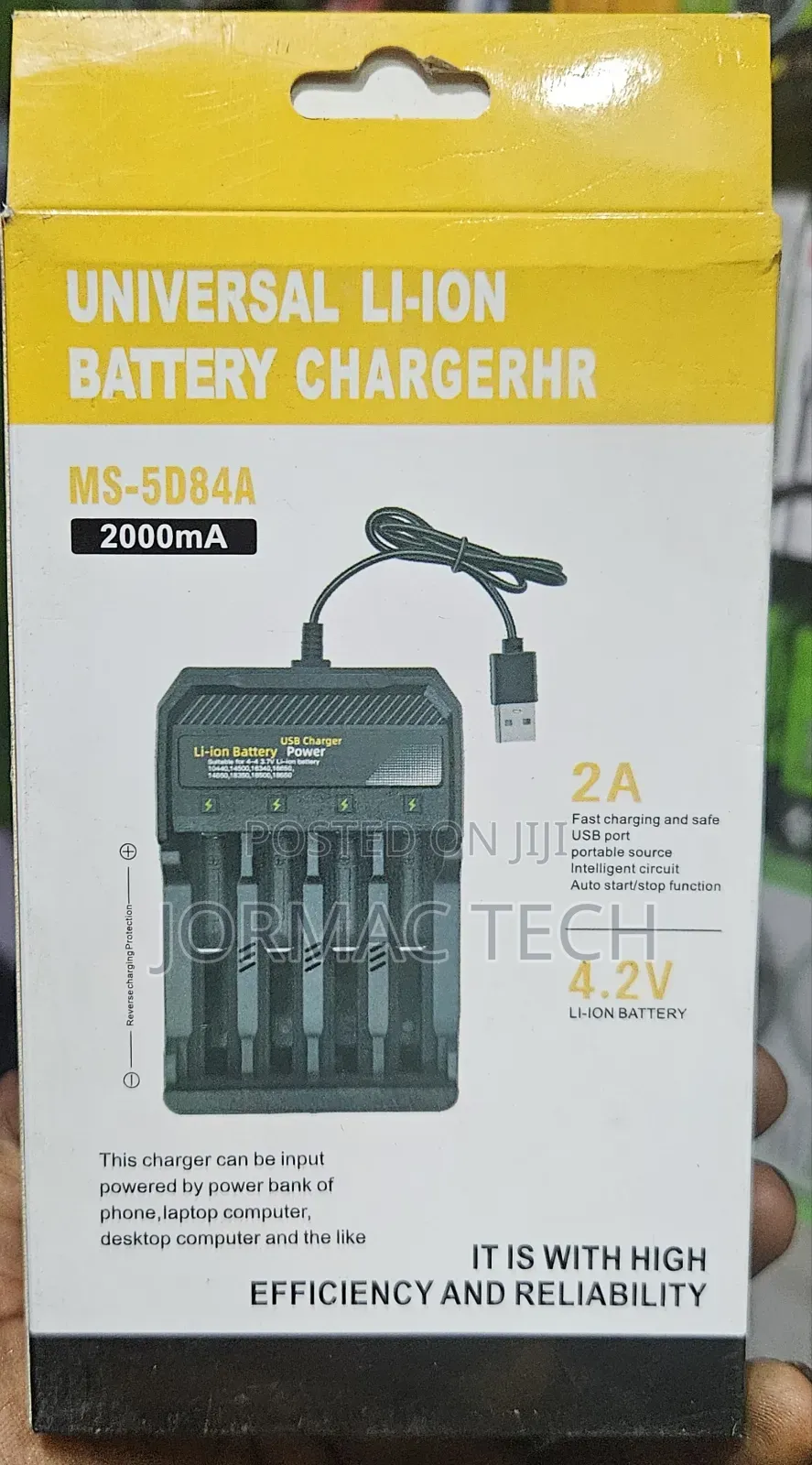 Universal Li-Ion Battery Charger 2a 4.2v.2000ma