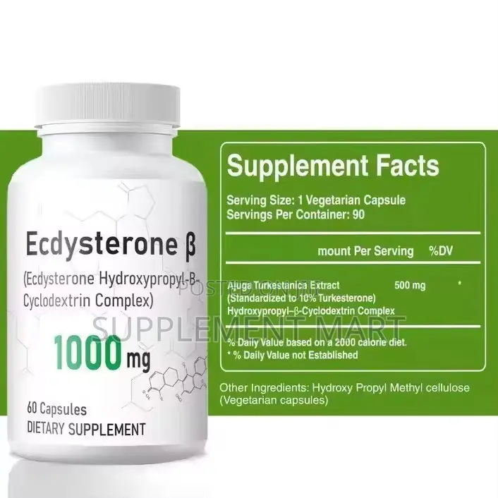 Ecdysterone 1000mg Capsules for Serious Muscle Building & Recovery