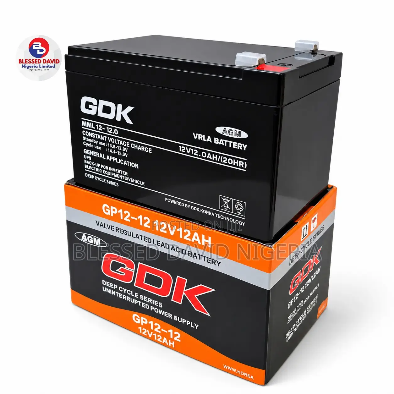 GDK 12V 12Ah Valve Regulated Lead Acid Sealed Battery
