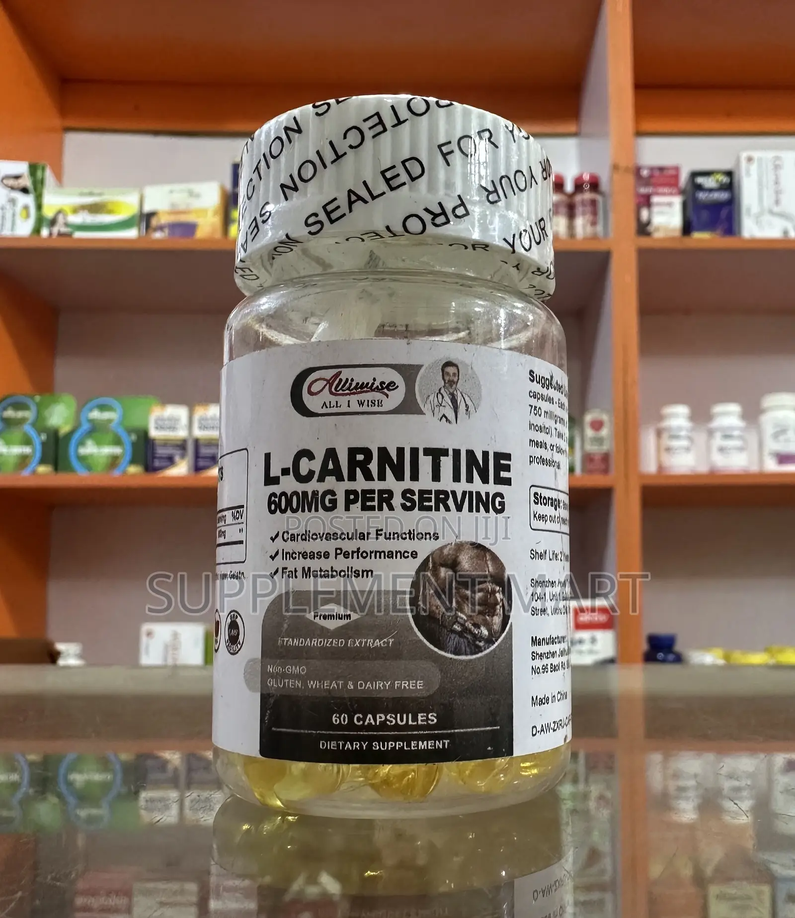 L-Carnitine 600mg Capsules X60