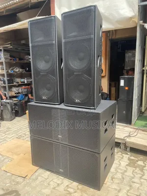 Black Spider Full Range Speakers and Double Subwoofer (Pair)