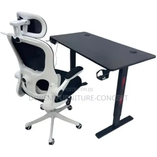 Ergonomic Executive Office Chair With Modern Electric Adjustable Desk