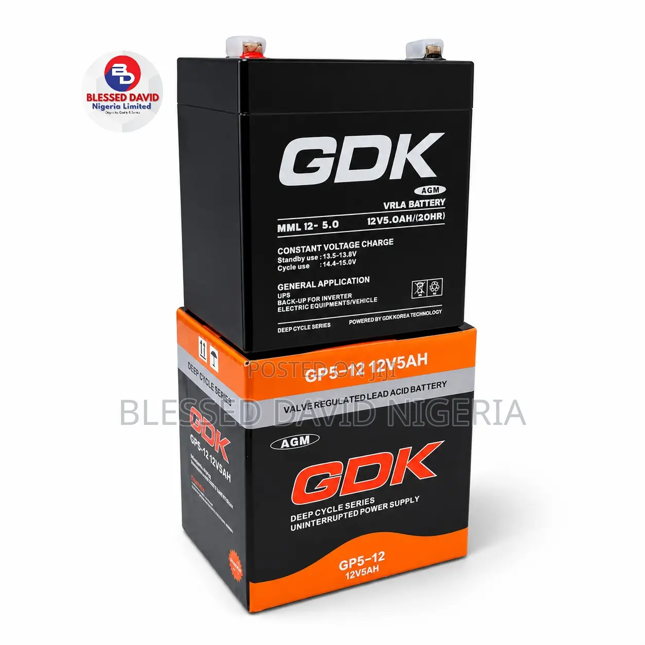 GDK 12V 5Ah Valve Regulated Lead Acid Battery