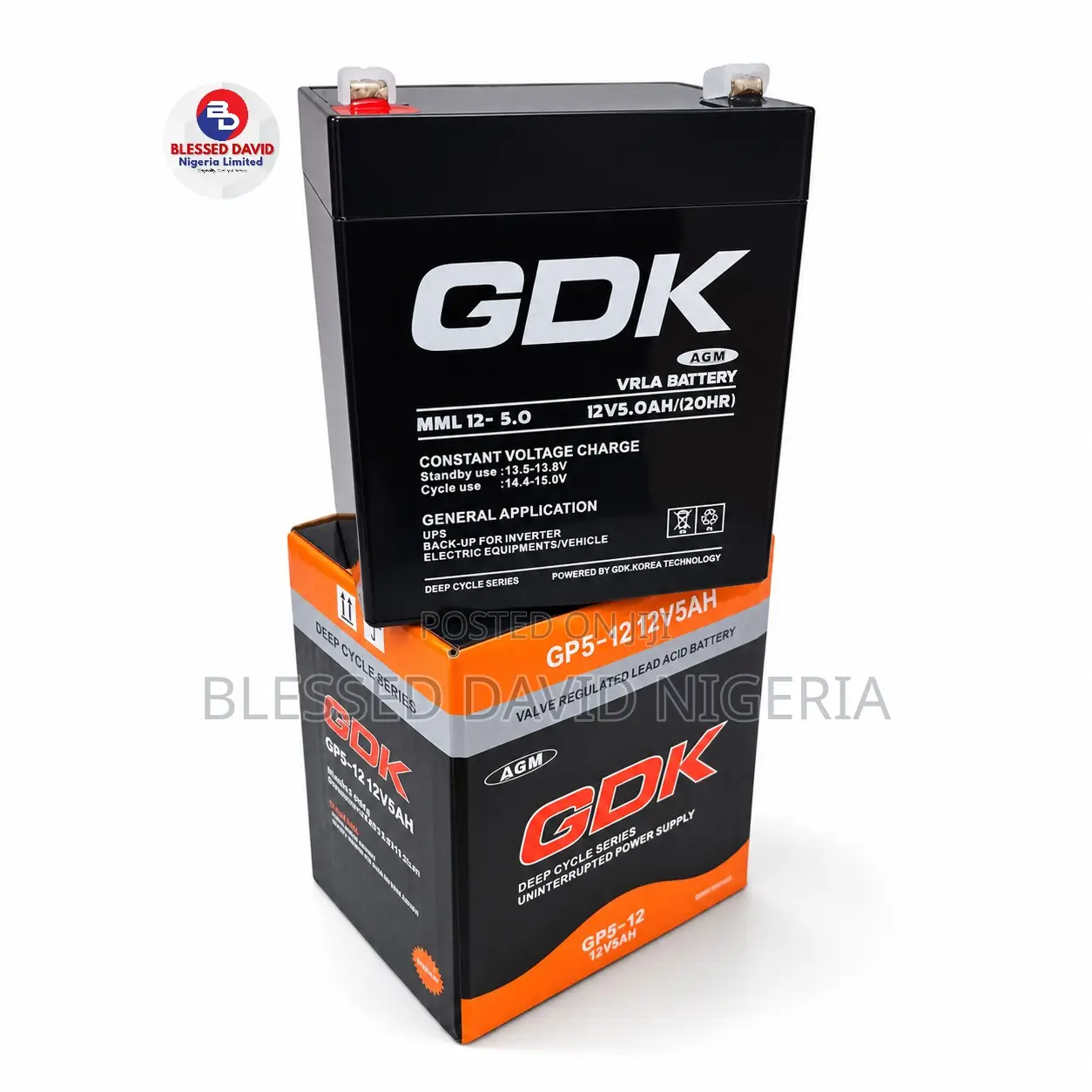 GDK 12V 5Ah Valve Regulated Lead Acid Battery