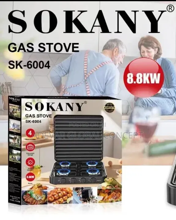 4 Burners Sokany Gas Stove Cooker