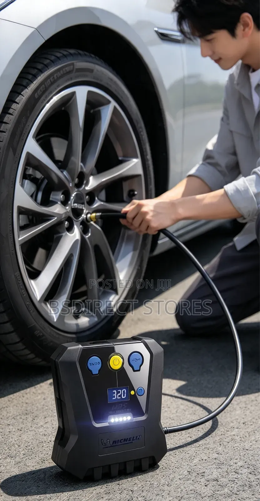 Michelin Fast Flow Digital Programmable Inflator Portable Auto- Stop