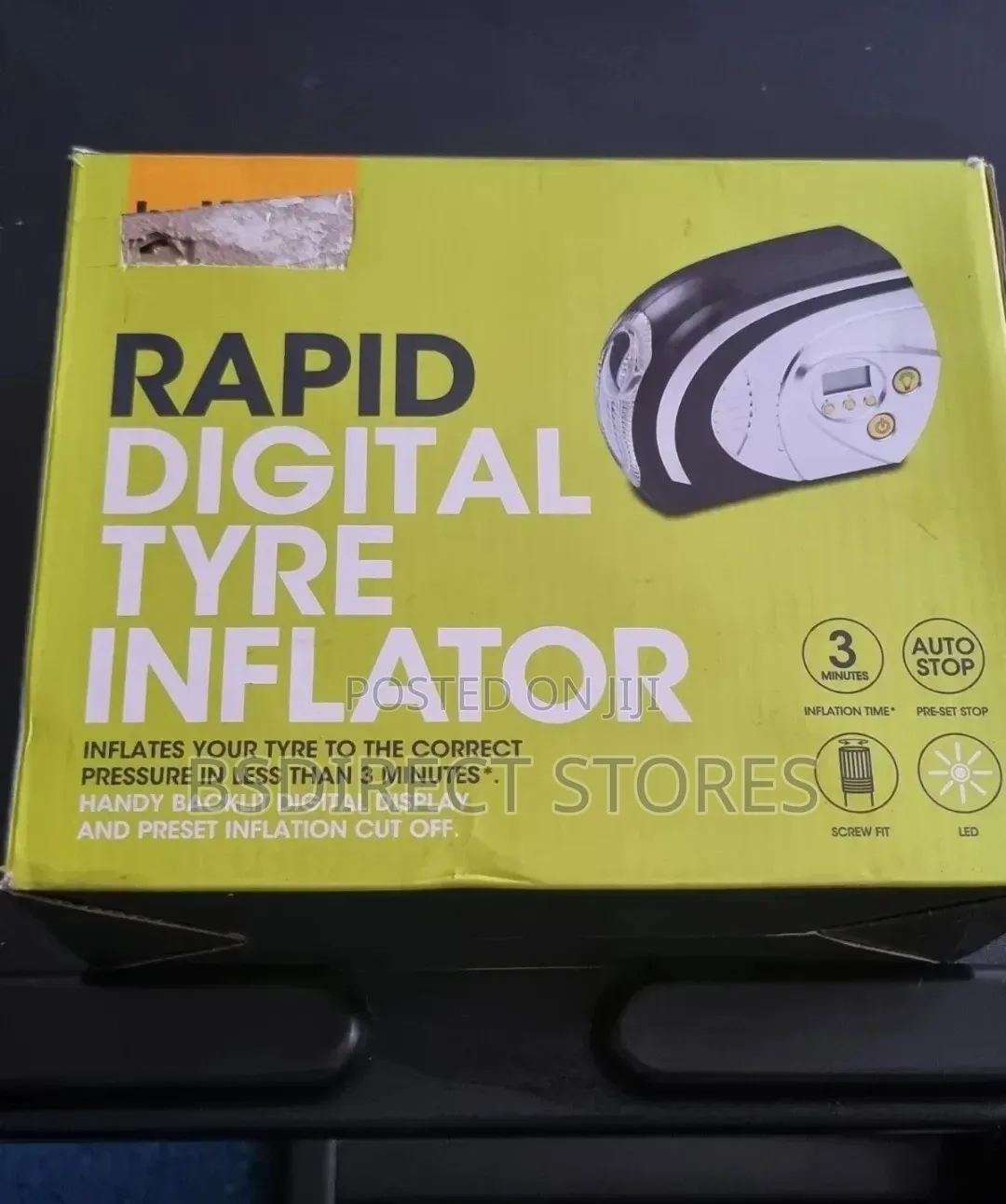 Halfords Rapid Digital Display Tyre Inflator Electric 3 Min Auto Stop