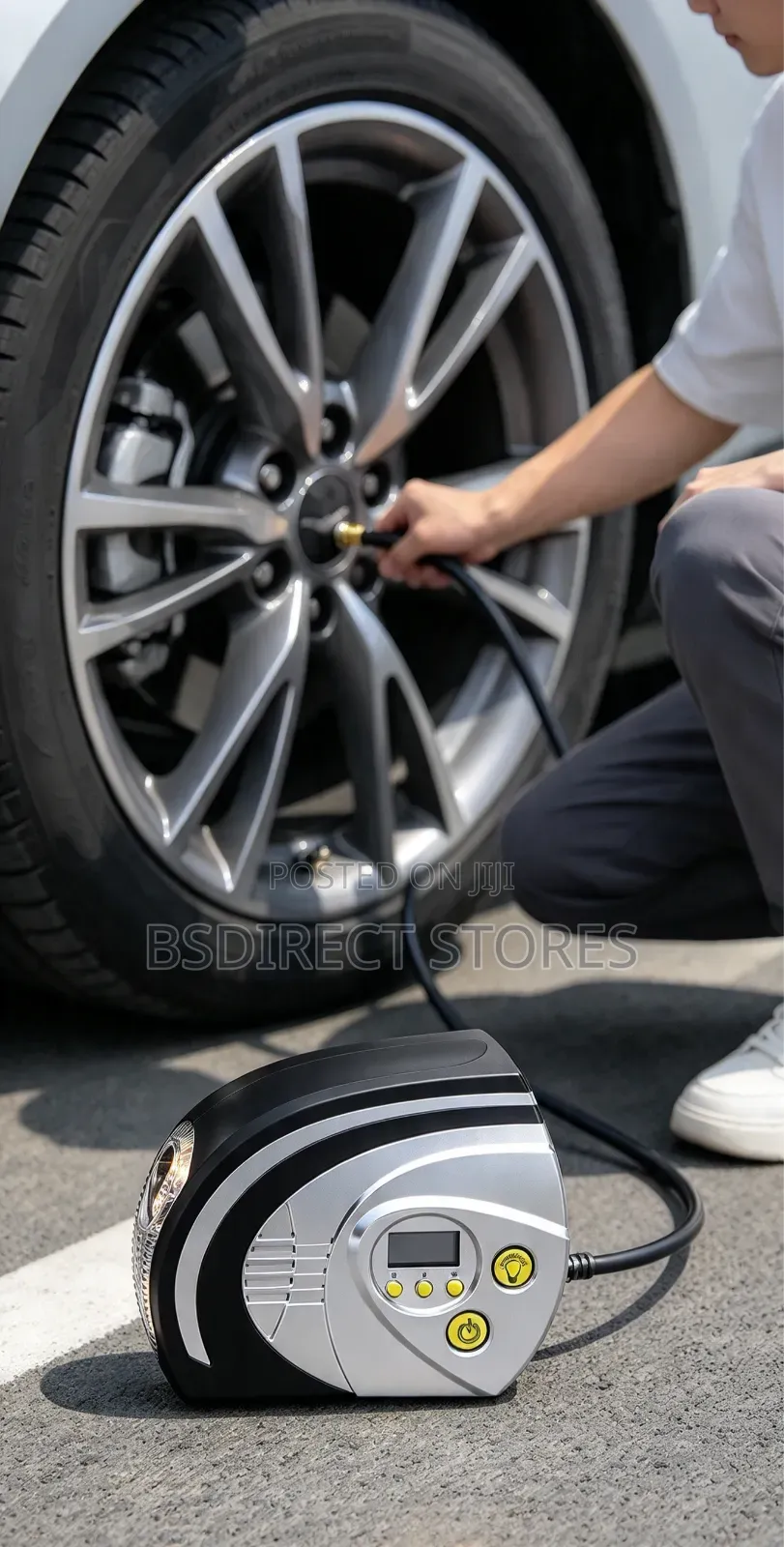 Halfords Pre-Set Cut Rapid Digital Tyre Inflator Air Compressor 3 Mins