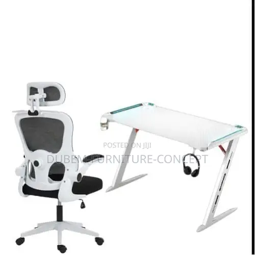 A Set of Egornomic Office Chair & Z Leg Gaming Table