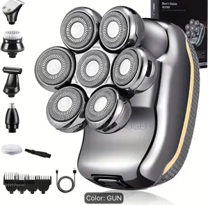 Rechargeable Cordless Electric Shaver for Men - With 7 Rotary Heads