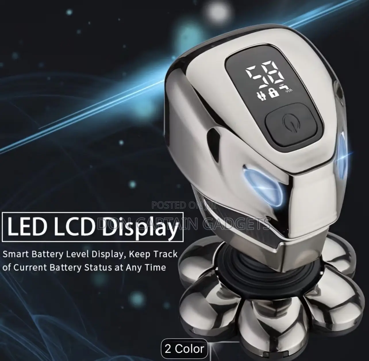5-in-1 Rechargeable Electric 7D Head Shaver for Men - Wet/Dry