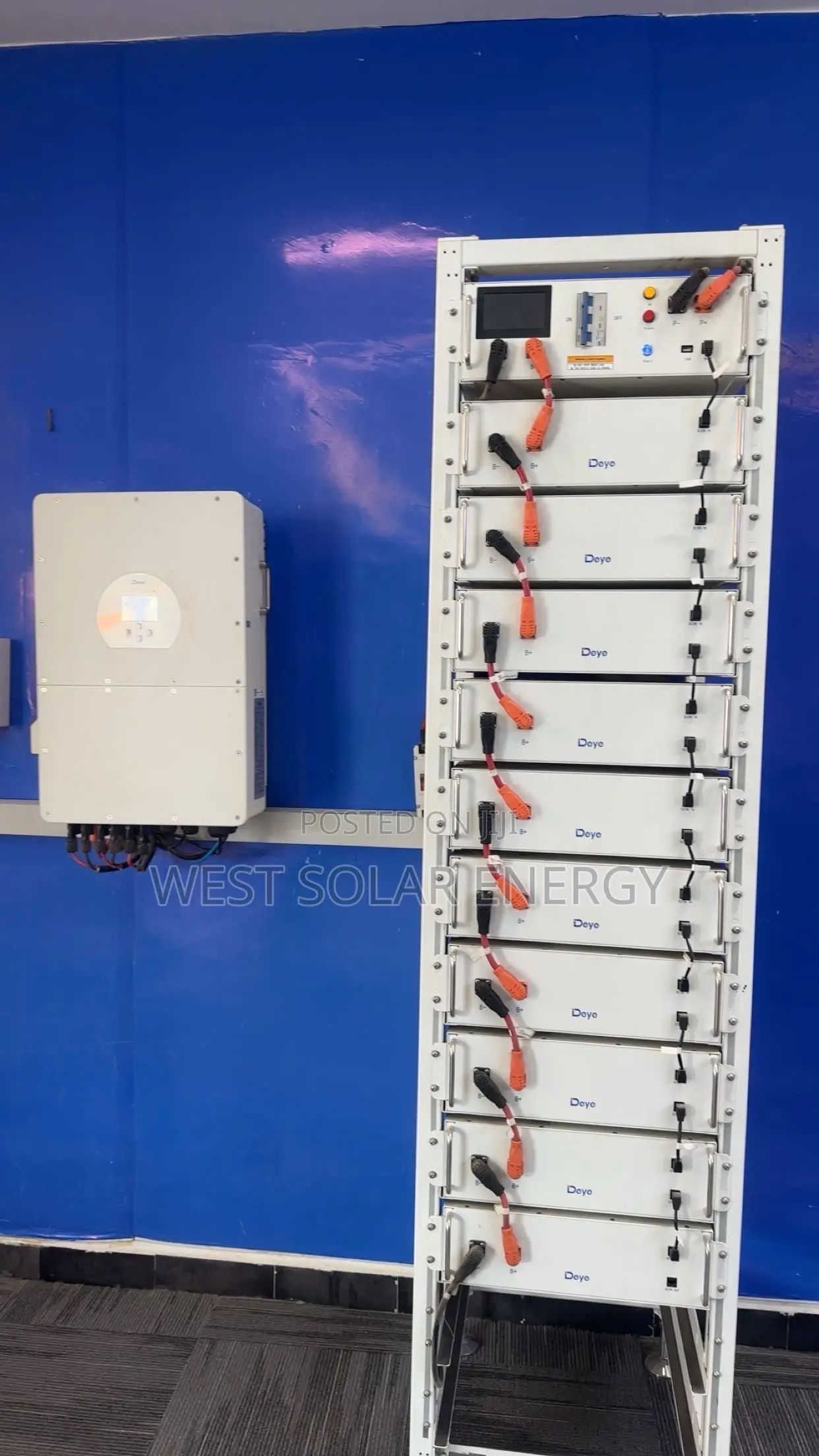 60Kwh Lithium Ion Battery and 50Kva Three Phase Hybrid Inverter