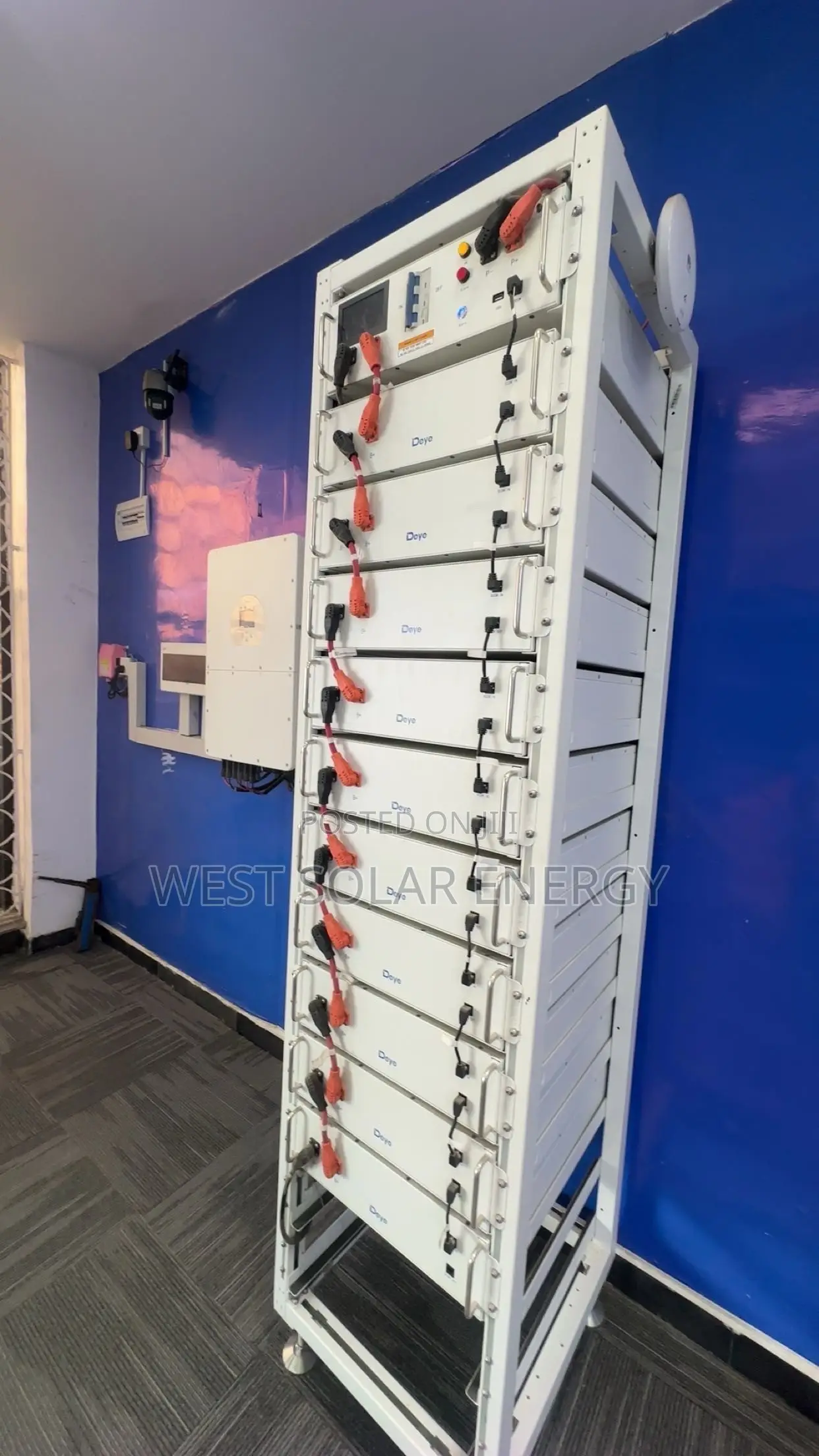 60Kwh Lithium Ion Battery and 50Kva Three Phase Hybrid Inverter