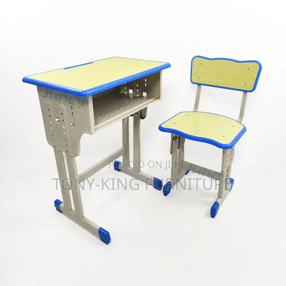 Imported School Desk and Chair Set, Also Known as an Adjustable Chair