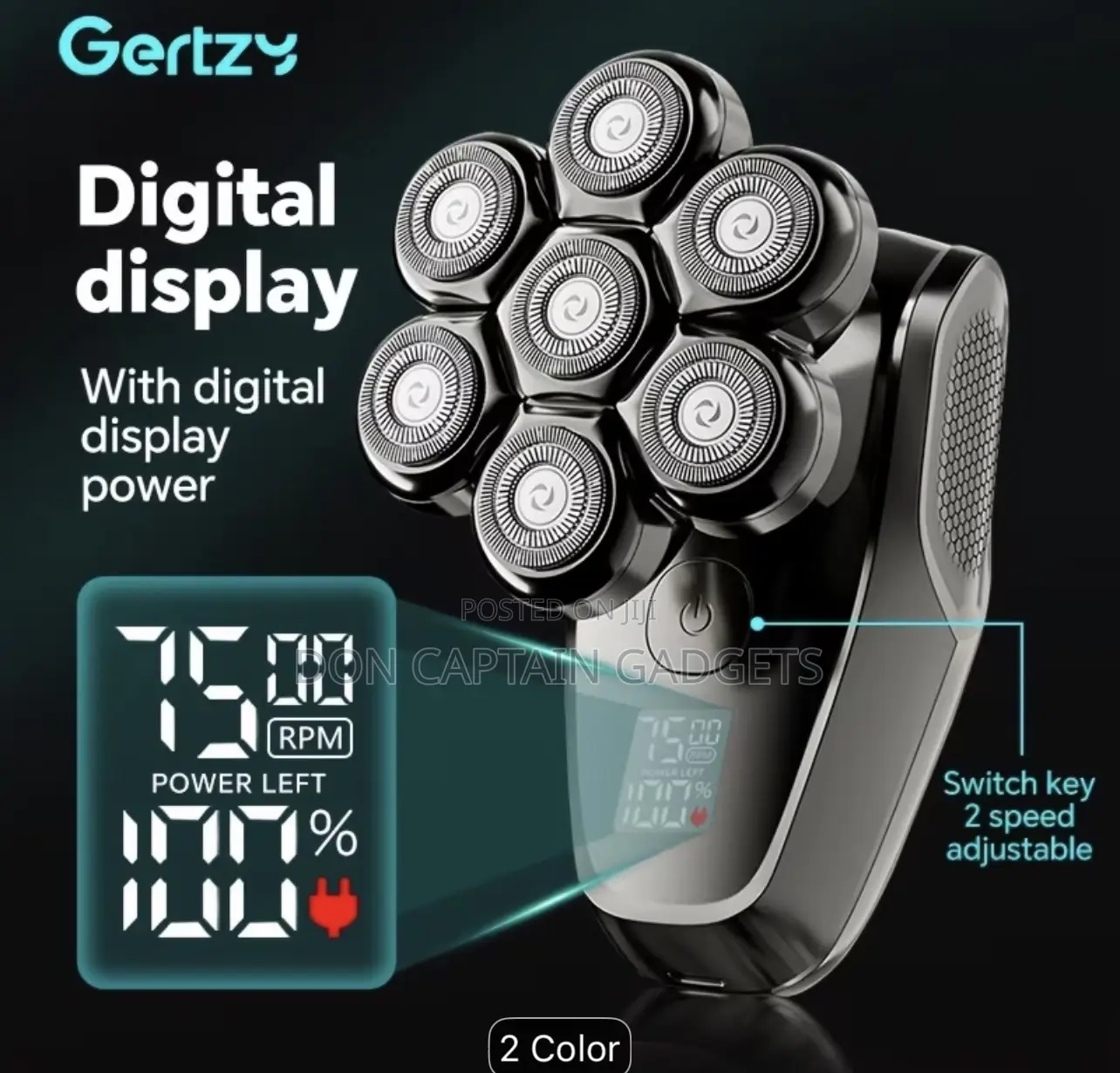 Electric Shaver 7D Blade Shaver, Digital Display High and Low Speed