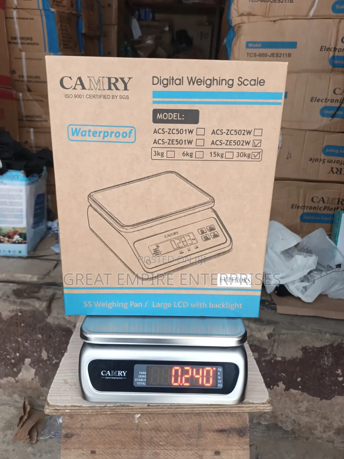 30kg Full Body Stainless Camry Table Scale