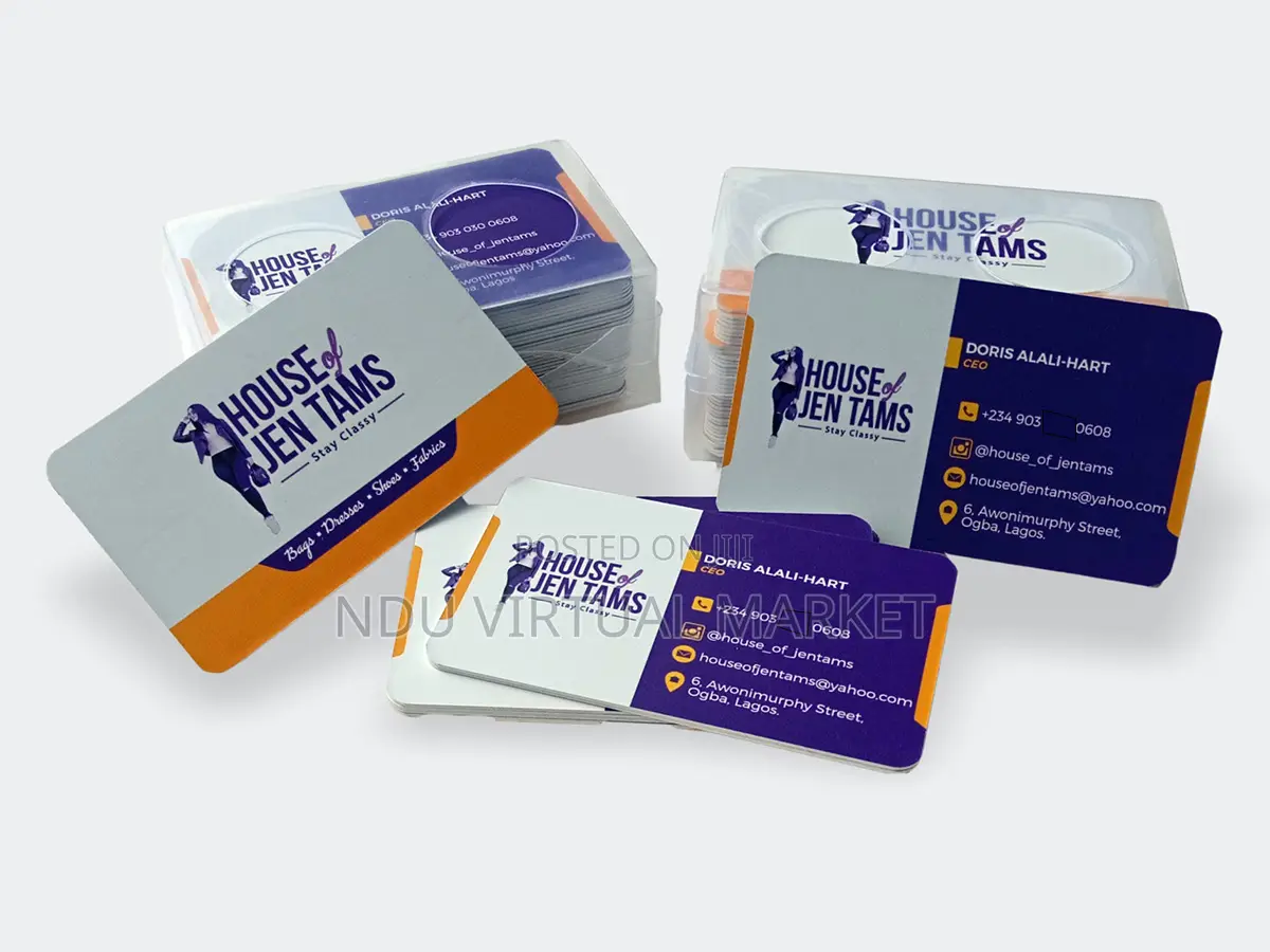 Business Cards for Enugu Boutiques & Brands – 2-Sided, 100